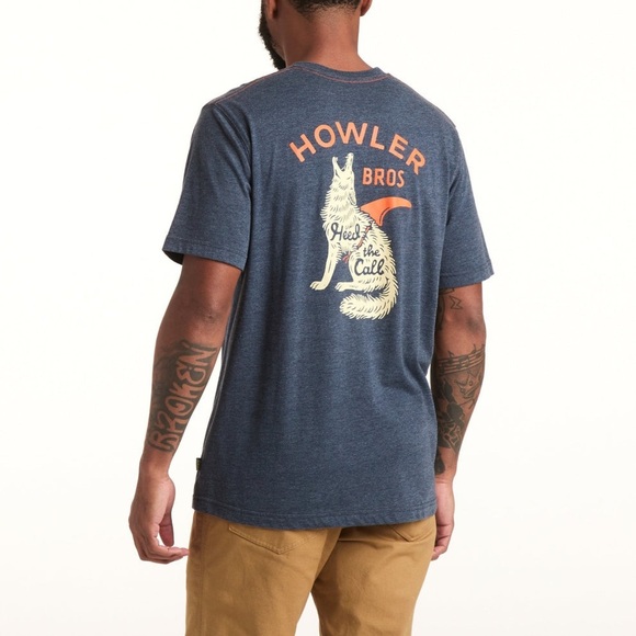 Howler brothers Pocket T - Howler Coyote: Navy Heather size small - Picture 1 of 6